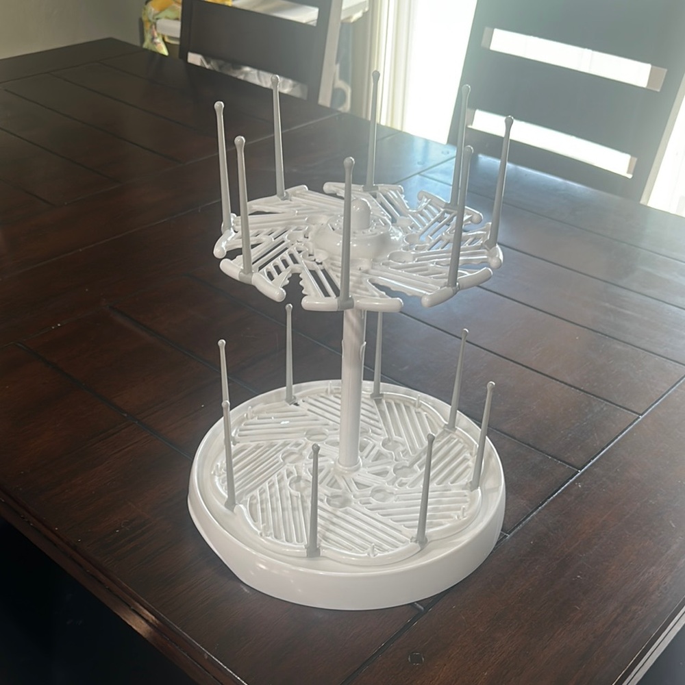 White Bottle Drying Rack